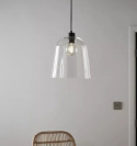 LED Lampa wisząca Madison 28cm E27 transparentna szkło LED Lampa wisząca Madison 28cm E27 transparentna szkło
