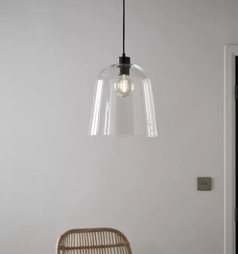 LED Lampa wisząca Madison 28cm E27 transparentna szkło LED Lampa wisząca Madison 28cm E27 transparentna szkło