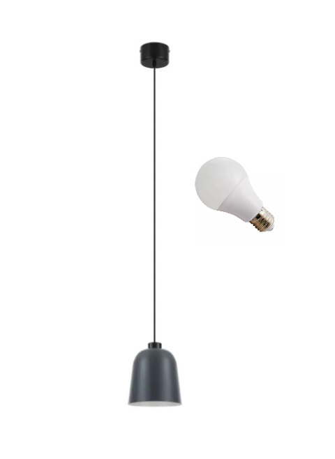 LED Lampa wisząca Madison 18cm E27 metalowa grafit LED Lampa wisząca Madison 18cm E27 metalowa grafit