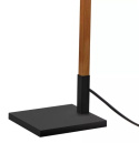 LED Lampa podłogowa LINDA E27 127cm czarna drewno regulowana LED Lampa podłogowa LINDA E27 127cm czarna drewno regulowana