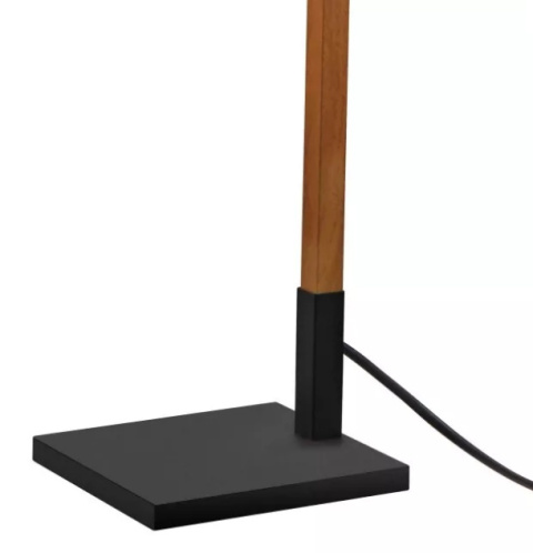 LED Lampa podłogowa LINDA E27 127cm czarna drewno regulowana LED Lampa podłogowa LINDA E27 127cm czarna drewno regulowana