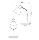LED Lampa biurkowa SIMON E27 31cm czarna regulowana LED Lampa biurkowa SIMON E27 31cm czarna regulowana