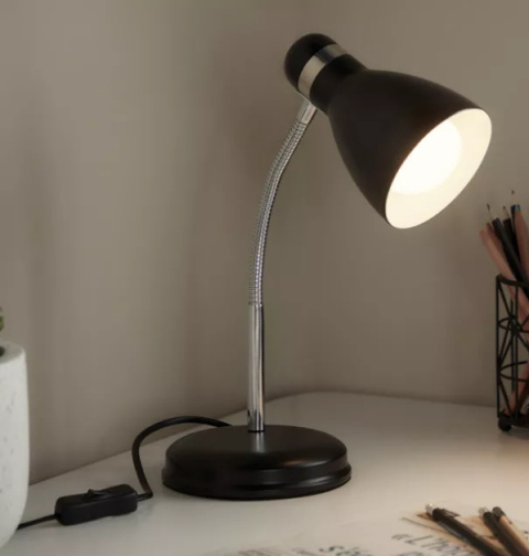 LED Lampa biurkowa SIMON E27 31cm czarna regulowana LED Lampa biurkowa SIMON E27 31cm czarna regulowana