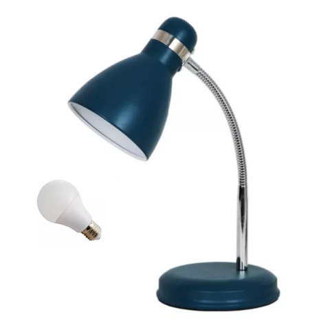 LED Lampa biurkowa SIMON E27 31cm niebieska regulowana LED Lampa biurkowa SIMON E27 31cm niebieska regulowana