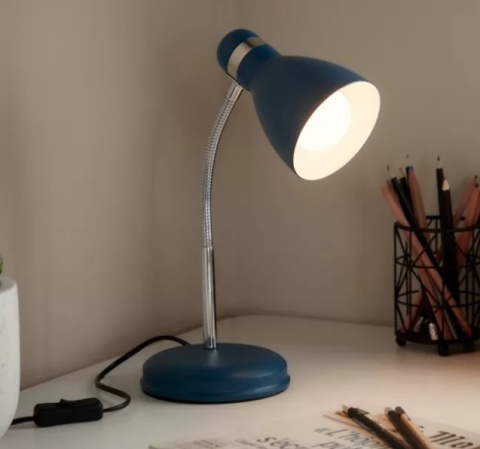 LED Lampa biurkowa SIMON E27 31cm niebieska regulowana LED Lampa biurkowa SIMON E27 31cm niebieska regulowana