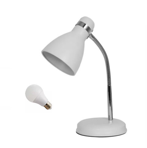 LED Lampa biurkowa SIMON E27 31cm biała regulowana LED Lampa biurkowa SIMON E27 31cm biała regulowana