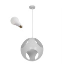 LED Lampa wisząca Joe 35cm E27 biała metal LED Lampa wisząca Joe 35cm E27 biała metal