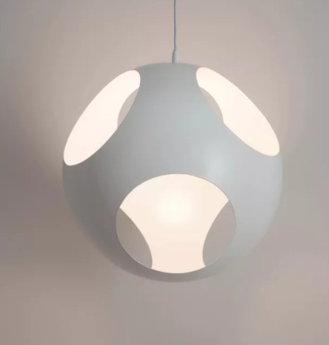 LED Lampa wisząca Joe 35cm E27 biała metal LED Lampa wisząca Joe 35cm E27 biała metal