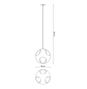 LED Lampa wisząca Joe 35cm E27 biała metal LED Lampa wisząca Joe 35cm E27 biała metal