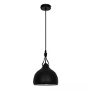 LED Lampa wisząca SUSAN 22cm E27 czarna ceramiczna metal