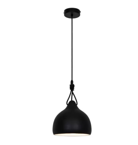 LED Lampa wisząca SUSAN 22cm E27 czarna ceramiczna metal LED Lampa wisząca SUSAN 22cm E27 czarna ceramiczna metal