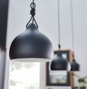 LED Lampa wisząca SUSAN 22cm E27 czarna ceramiczna metal LED Lampa wisząca SUSAN 22cm E27 czarna ceramiczna metal