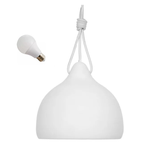 LED Lampa wisząca SUSAN 22cm E27 biała ceramiczna metal LED Lampa wisząca SUSAN 22cm E27 biała ceramiczna metal