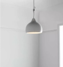 LED Lampa wisząca SUSAN 22cm E27 biała ceramiczna metal