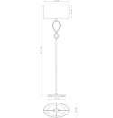LED Lampa podłogowa SINA E27 152cm szara srebrna LED Lampa podłogowa SINA E27 152cm szara srebrna