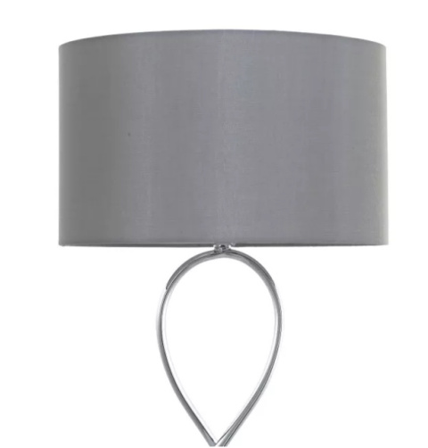 LED Lampa stołowa SINA E14 54cm szara srebrna LED Lampa stołowa SINA E14 54cm szara srebrna