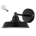 LED Lampa ścienna kinkiet ALBERT E27 czarny metalowy LED Lampa ścienna kinkiet ALBERT E27 czarny metalowy