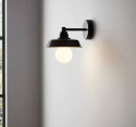 LED Lampa ścienna kinkiet ALBERT E27 czarny metalowy LED Lampa ścienna kinkiet ALBERT E27 czarny metalowy