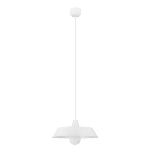 LED Lampa wisząca ALBERT 38cm E27 biała metalowa LED Lampa wisząca ALBERT 38cm E27 biała metalowa