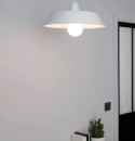 LED Lampa wisząca ALBERT 38cm E27 biała metalowa LED Lampa wisząca ALBERT 38cm E27 biała metalowa