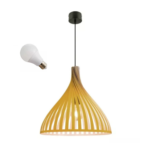 LED Lampa wisząca AMILA ażurowa E27 żółta LED Lampa wisząca AMILA ażurowa E27 żółta