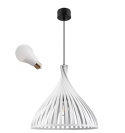 LED Lampa wisząca AMILA ażurowa E27 biała LED Lampa wisząca AMILA ażurowa E27 biała