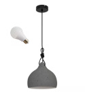 LED Lampa wisząca SUSAN 22cm E27 szara ceramiczna metal LED Lampa wisząca SUSAN 22cm E27 szara ceramiczna metal