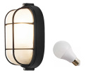 LED Lampa ALUMINIOWA BLACK kinkiet IP44 E27 czarna LED Lampa ALUMINIOWA BLACK kinkiet IP44 E27 czarna