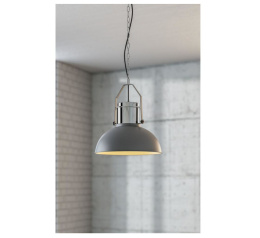 LED Lampa wisząca STAN 38cm E27 szara metalowa