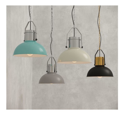 LED Lampa wisząca STAN 38cm E27 biała metalowa LED Lampa wisząca STAN 38cm E27 biała metalowa