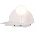 LED Lampa kinkiet HOBE USB E27 biała czytanie włącznik LED Lampa kinkiet HOBE USB E27 biała czytanie włącznik