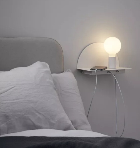 LED Lampa kinkiet HOBE USB E27 biała czytanie włącznik LED Lampa kinkiet HOBE USB E27 biała czytanie włącznik