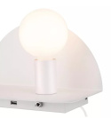LED Lampa kinkiet HOBE USB E27 biała czytanie włącznik LED Lampa kinkiet HOBE USB E27 biała czytanie włącznik