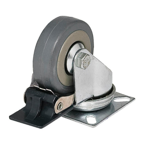 Koło jezdne skrętne hamulec 50mm 50kg guma łożysko 2szt Koło jezdne skrętne hamulec 50mm 50kg guma łożysko 2szt