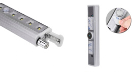 LED Lampka magnes LED 3m czujka ruchu baterie 3xAAA 8 diód zwy