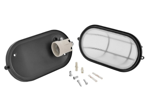 Lampa kanałowa BLACK kinkiet IP44 E27 czarna szczelna Lampa kanałowa BLACK kinkiet IP44 E27 czarna szczelna