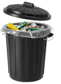 Zamykany kubeł BLACK wodę deszczówka 70l kosz śmieci Zamykany kubeł BLACK wodę deszczówka 70l kosz śmieci