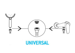 Wąż prysznicowy BLACK 150-175cm czarny uniwersalny kąpiel