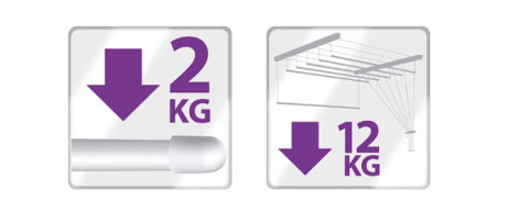 Suszarka sufitowa łazienka balkon 6prętów 100cm czarna Suszarka sufitowa łazienka balkon 6prętów 100cm czarna