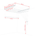 Suszarka sufitowa łazienka balkon 6prętów 170cm czarna Suszarka sufitowa łazienka balkon 6prętów 170cm czarna