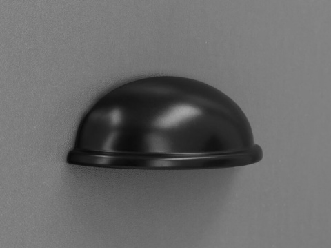 Uchwyt muszelka retro BLACK drzwiczek szafek mebli czarny Uchwyt muszelka retro BLACK drzwiczek szafek mebli czarny