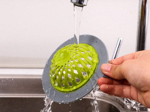 Silikonowe sitko do zlewu zielone szare odporne na wysokie temperatury Silikonowe sitko do zlewu zielone szare odporne na wysokie temperatury