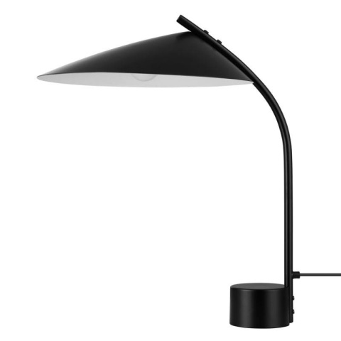 Lampa nocna biurkowa czarna 56cm metalowa