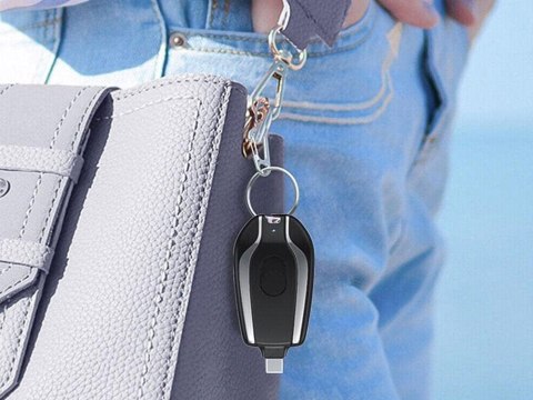 Powerbank ładowarka przenośna brelok do kluczy USB C 1500mah Powerbank ładowarka przenośna brelok do kluczy USB C 1500mah