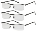 Okulary czytania 3 szt 2,5 metalowa oprawka Okulary czytania 3 szt 2,5 metalowa oprawka
