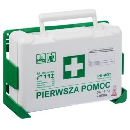Apteczka przemysłowa DIN 13164 przenośna uchwytem mocującym Apteczka przemysłowa DIN 13164 przenośna uchwytem mocującym