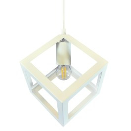 Lampa wisząca żyrandol CUBAN White biała 16 cm kuchnia jadalnia 130 cm Lampa wisząca żyrandol CUBAN White biała 16 cm kuchnia jadalnia 130 cm