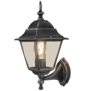 KINKIET OGRODOWY góra IP44 czarny lampa srebrem KINKIET OGRODOWY góra IP44 czarny lampa srebrem