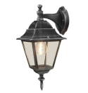 KINKIET OGRODOWY dół IP44 czarny lampa srebrem KINKIET OGRODOWY dół IP44 czarny lampa srebrem