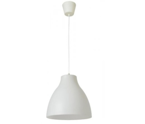 Lampa wisząca kuchni DROP biała 28cm łatwa mycia  